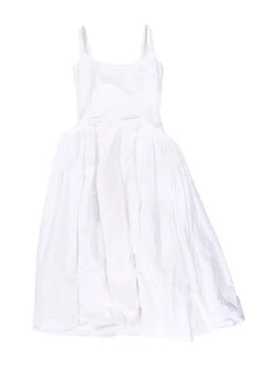 Pre-owned 16arlington Square Neckline Midi Length Dress In White