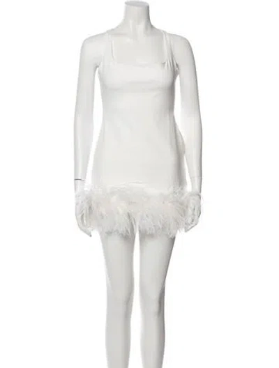 Pre-owned 16arlington Square Neckline Mini Dress In White