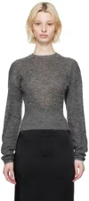 16arlington Ssense Exclusive Gray Work Capsule Endora Sweater In Anthracite