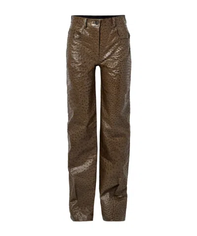 16arlington Straight-leg Casual Pants In Brown