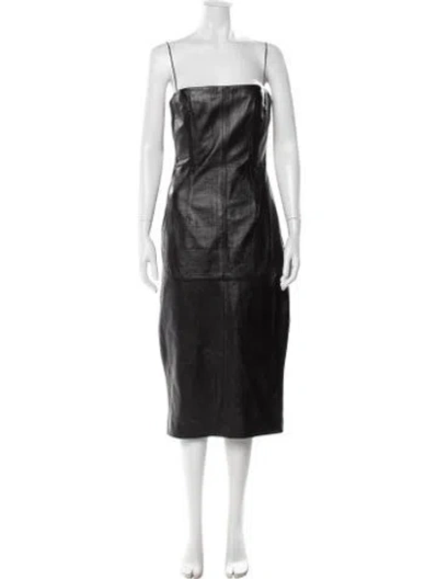 Pre-owned 16arlington Strapless Knee-length Dress In Black