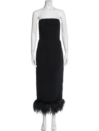 Pre-owned 16arlington Strapless Long Dress In Black