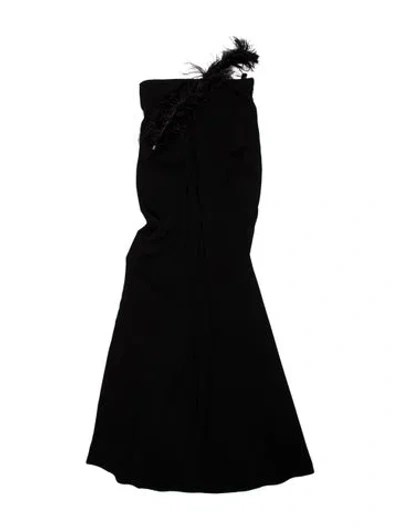 Pre-owned 16arlington Strapless Long Dress In Black