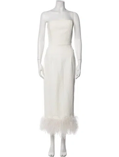 Pre-owned 16arlington Strapless Midi Length Dress In Neutrals