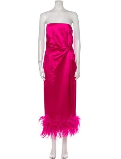 Pre-owned 16arlington Strapless Midi Length Dress In Pink