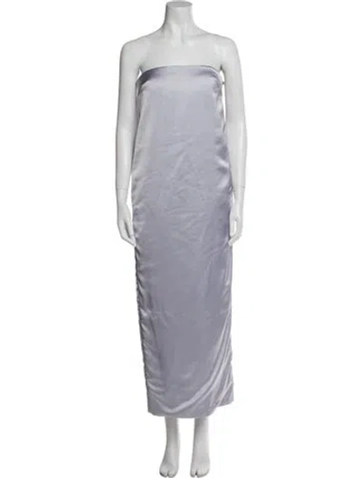 Pre-owned 16arlington Strapless Midi Length Dress In Purple