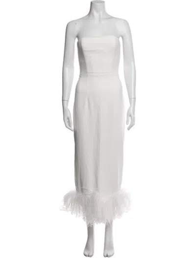 Pre-owned 16arlington Strapless Midi Length Dress In White