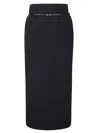 16arlington Delta Belted Cady Maxi Skirt In Black