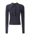 16arlington Top With Pointed Collar In Black