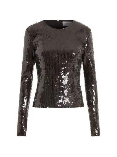 16arlington Tanith Sequin Long-sleeved Top In Black