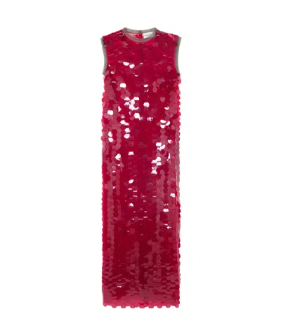 16arlington Tovia Sequined Stretch-tulle Midi Dress In Red