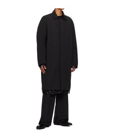 16arlington Triacetate- And Nylon-blend Faille Coat. In Black
