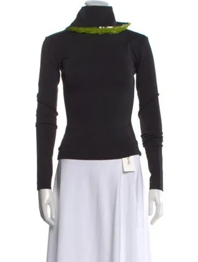 Pre-owned 16arlington Turtleneck Long Sleeve Top In Black