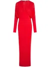 16arlington Vernest Jersey Long Gown In Red