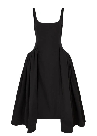 16arlington Vezile Taffeta Midi Dress In Black