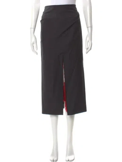 Pre-owned 16arlington Virgin Wool Midi Length Skirt In Gray