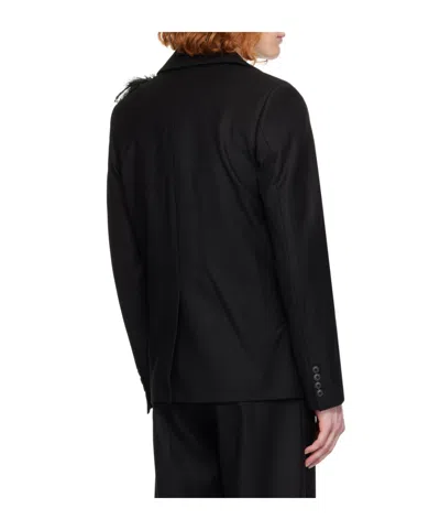 16arlington Virgin Wool Twill Blazer In Black