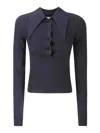 16arlington Vitara Silk And Cotton-blend Top In Blue