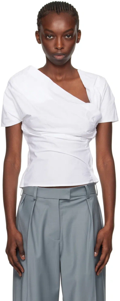 16arlington White Morva Blouse In Bianco