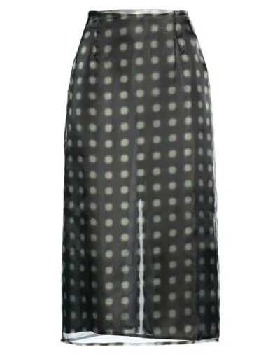 16arlington Woman Midi Skirt Black Size 8 Polyester