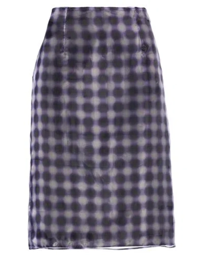 16arlington Woman Midi Skirt Purple Size 8 Polyester In Blue