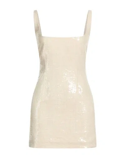 16arlington Woman Mini Dress Ivory Size 4 Rayon, Linen In White