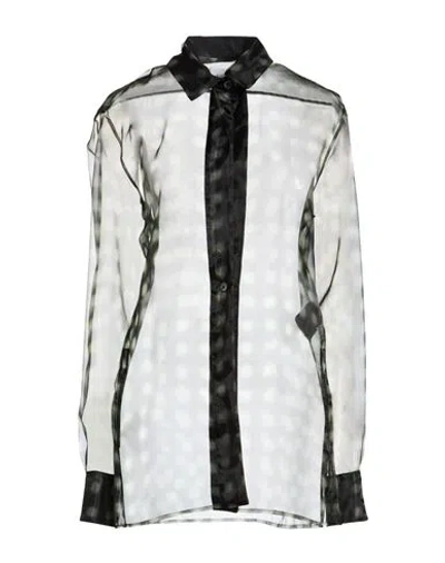 16arlington Woman Shirt Green Size 6 Polyester In White