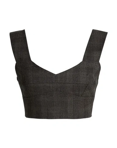 16arlington Woman Top Charcoal Size 2 Wool, Elastane In Grey