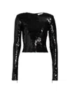 16arlington Loida Sequinned T-shirt In Black