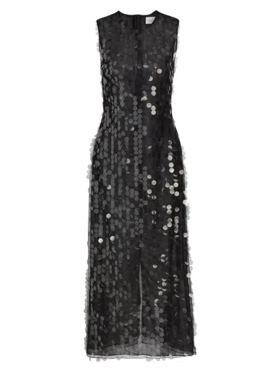 16arlington Women's Tovia Paillettes Sheath Midi-dress In Black