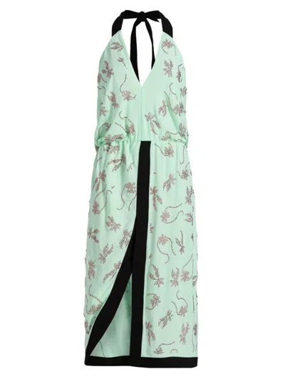 16arlington Women's Vana Halterneck Midi-dress In Blue