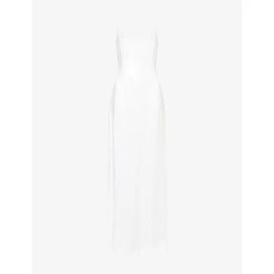 16arlington Womens Electra Sequin Woven Gown Bianco