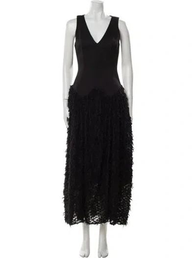 Pre-owned 16arlington Wool Long Dress In Black