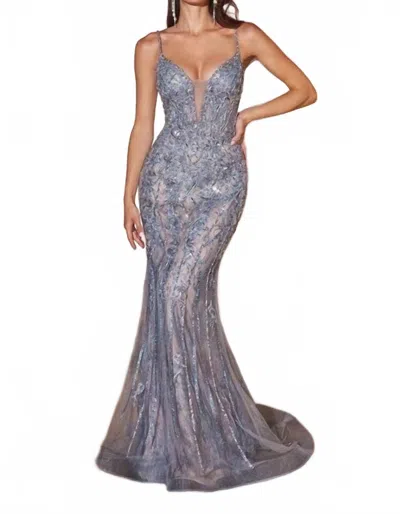 17 Young Dress Breathing For This Embellished Maxi Gown In Blue