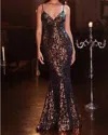 17 Young Dress Dawn Gown In Multi