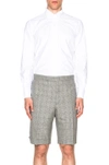 Thom Browne Classic Long Sleeves Shirt With Cf Gg Placket In Solid Poplin Clothing In White