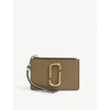 MARC JACOBS WOMENS FRENCH GREY AND BROWN LEATHER WALLET