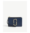 MARC JACOBS WOMENS DARK BLUE LEATHER WALLET