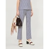 VALENTINO OPTICAL SLIM-FIT WOOL AND SILK-BLEND TROUSERS
