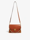 Givenchy Gv3 Medium Leather And Suede Shoulder Bag In Chestnut
