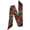 DOLCE & GABBANA ROSES SILK BOW SCARF,FS215A/GDL56/HFIRS