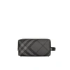 BURBERRY LONDON CHECK AND LEATHER POUCH