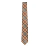 BURBERRY SLIM CUT EQUESTRIAN KNIGHT CHECK SILK TIE