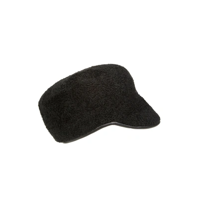 Gushlow & Cole Leather Trimmed Shearling Cap