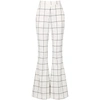 REBECCA VALLANCE PIERRE FLARED CHECKED TROUSERS