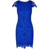 ALICE AND OLIVIA Clover blue guipure lace mini dress