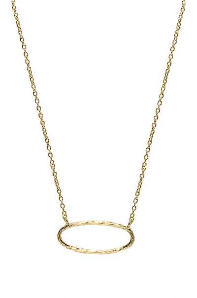Gorjana Presley Oval Pendant Necklace In Gold