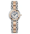 LONGINES WOMENS ROSE GOLD/SILVER L8.111.5.78.6 PRIMA LUNA AUTOMATIC WATCH,757-10001-L81115786