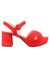 Prada Suede Crisscross Ankle-wrap 65mm Sandals In Lacca