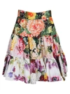 DOLCE & GABBANA FLORAL MINI SKIRT,10773394